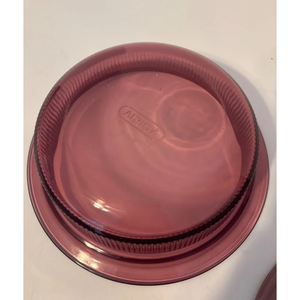 Visions Cranberry 1 qt Pyrex Casserole Dish Vintage From oven to table to fridge